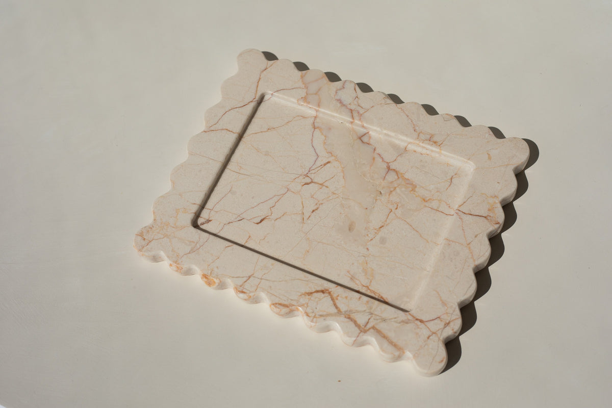 Ornamental home trays like the 810 Tray Havasu can transform ordinary objects into a tableaux of treasured homeware pieces.