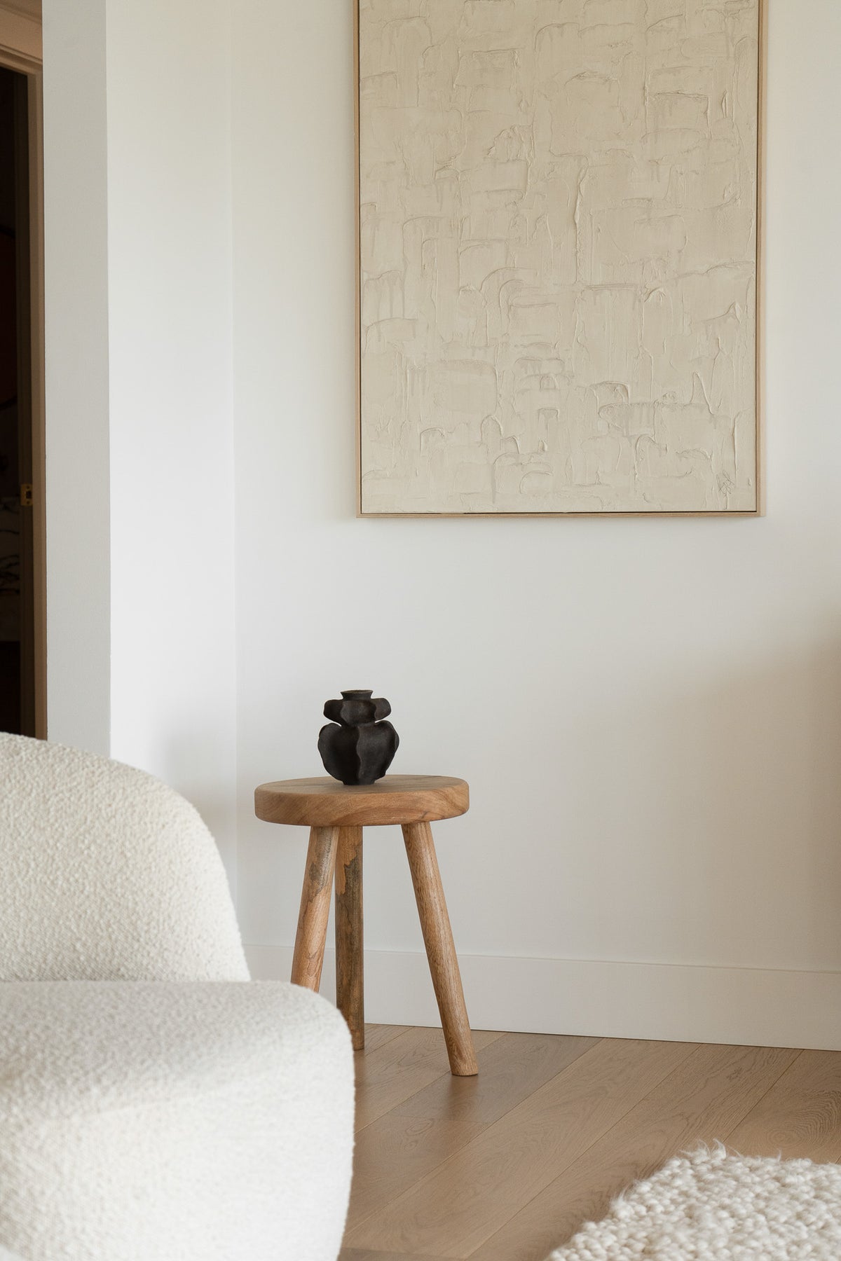 Ripple Vase in Black Textured Black Clay Handmade Ceramics by Ruby Bell Ceramics