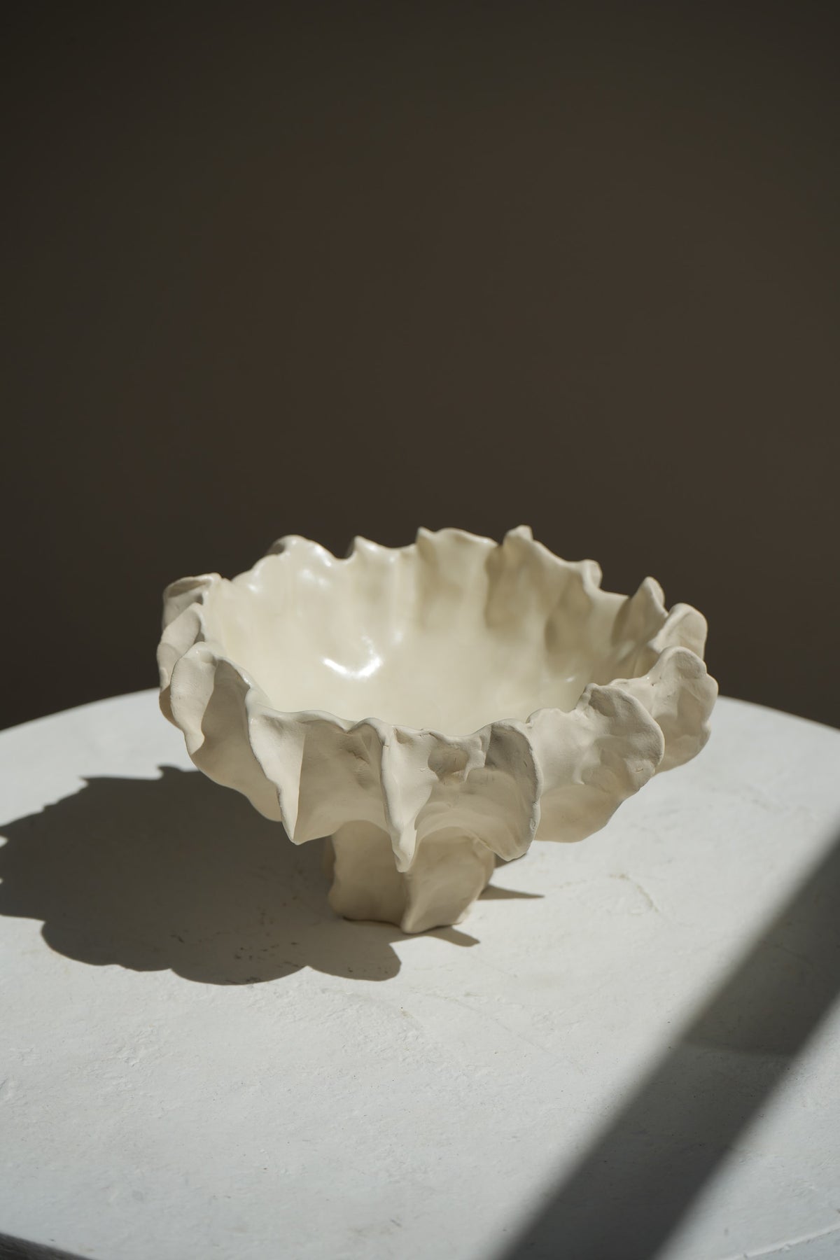Acropora Ceramic Handsculpted Vase in Cream by AA Ceramics Work of Art Inspired by Coral Reefs. Luxury Home Decor