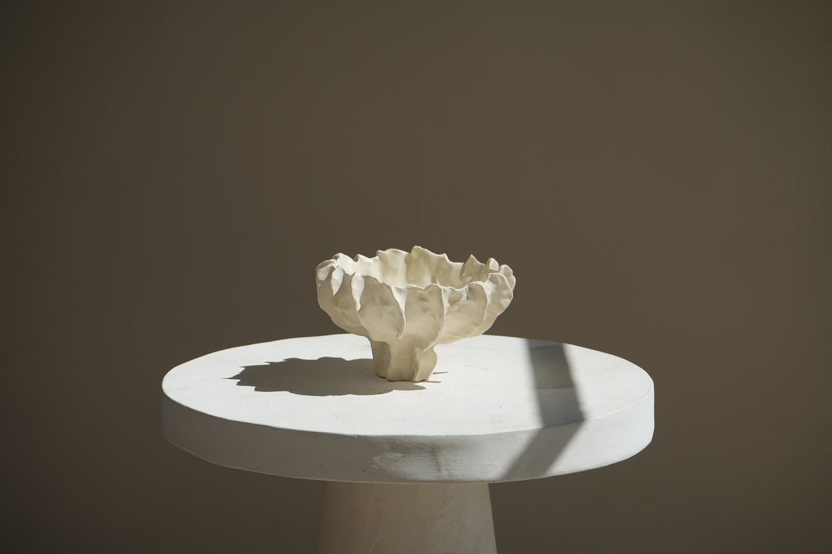 Acropora Ceramic Handsculpted Vase in Cream by AA Ceramics Work of Art Inspired by Coral Reefs. Luxury Home Decor