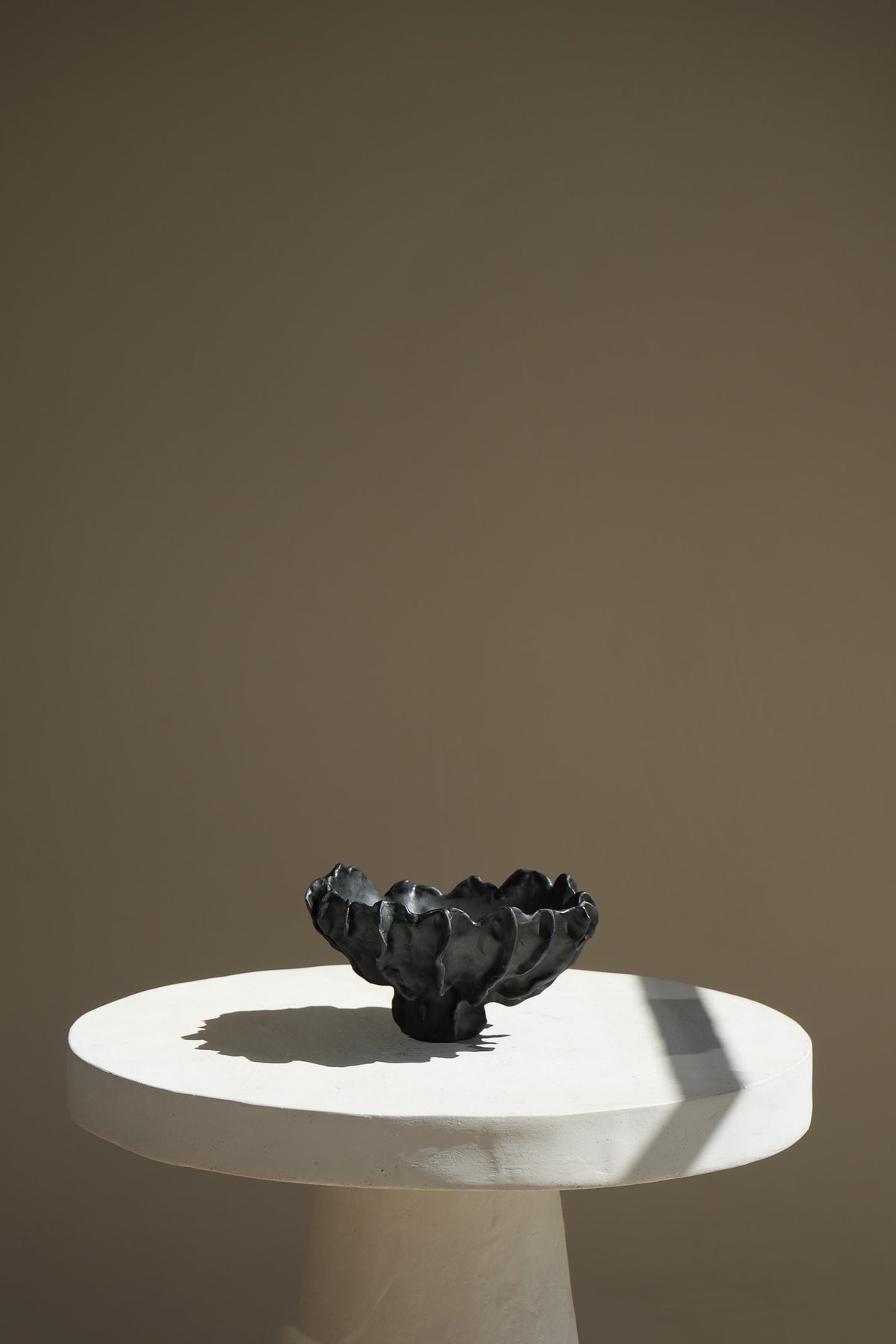 Acropora Ceramic Handsculpted Vase in Black INK by AA Ceramics Work of Art Inspired by Coral Reefs. Luxury Home Decor