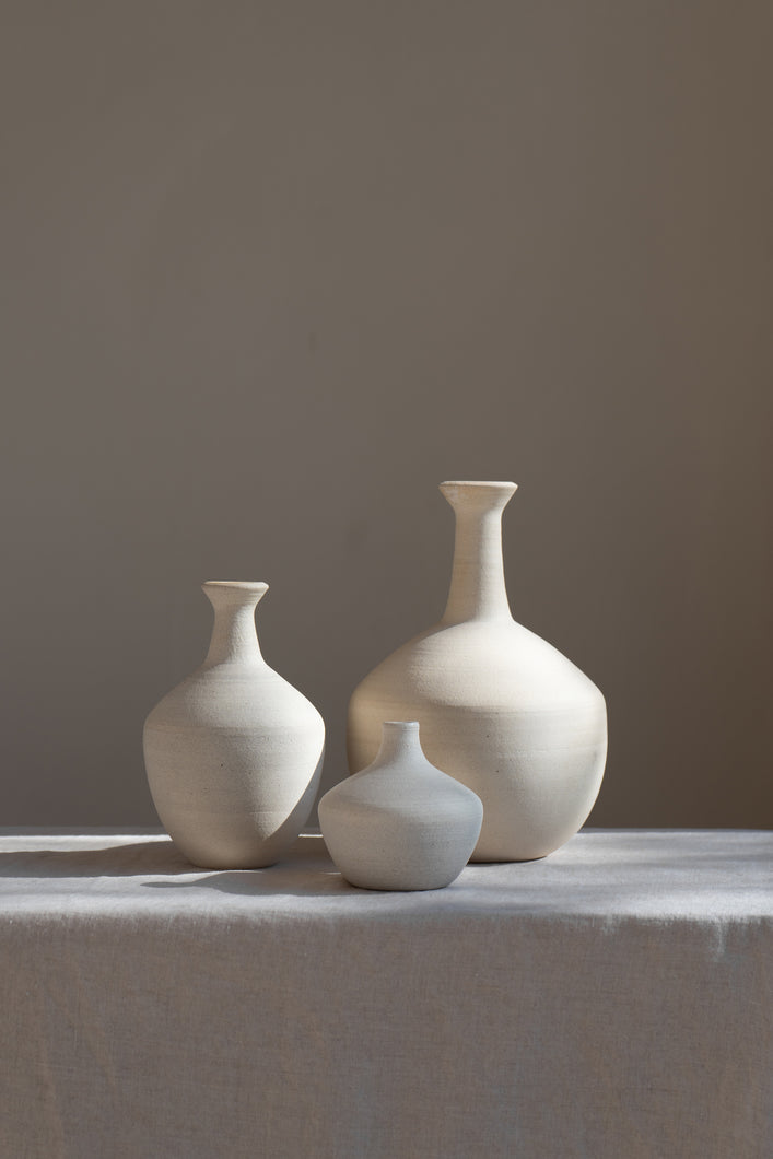 Handmade Bud Vase In Cream Beige by Sombra Unique One of a Kind Home Decor Gift