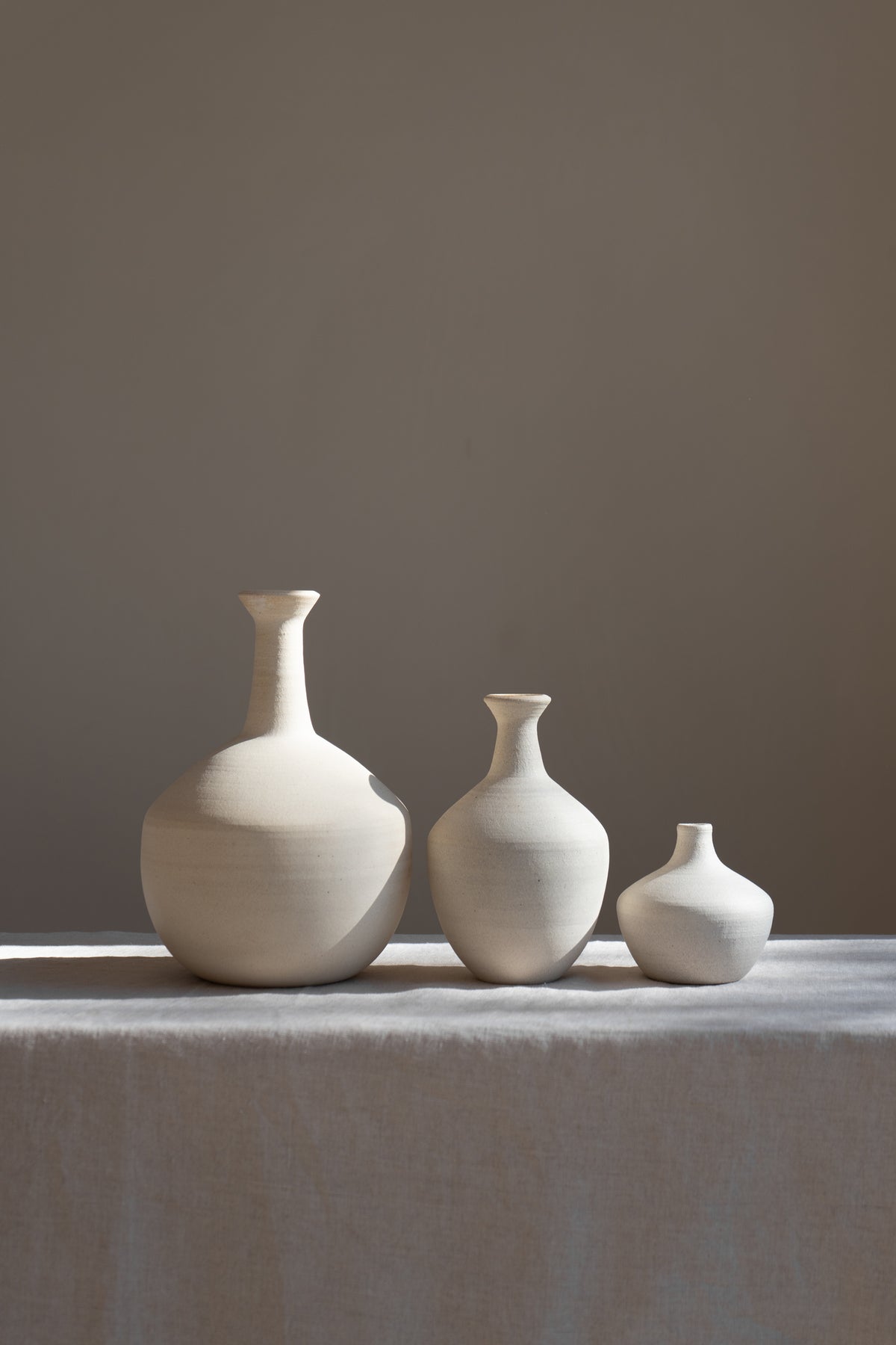 Handmade Bud Vase In Cream Beige by Sombra Unique One of a Kind Home Decor Gift