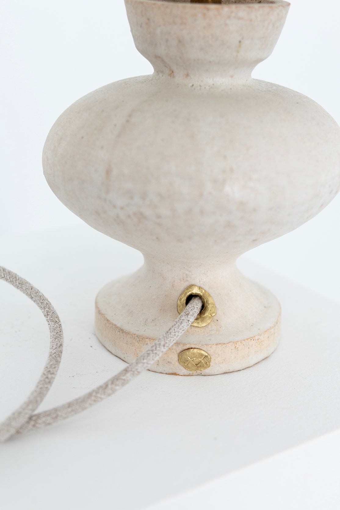 Sculptural ceramic lamps for interior design from our exclusive Vesta Lamp Collection, handmade in Spain by Canoa Lab.