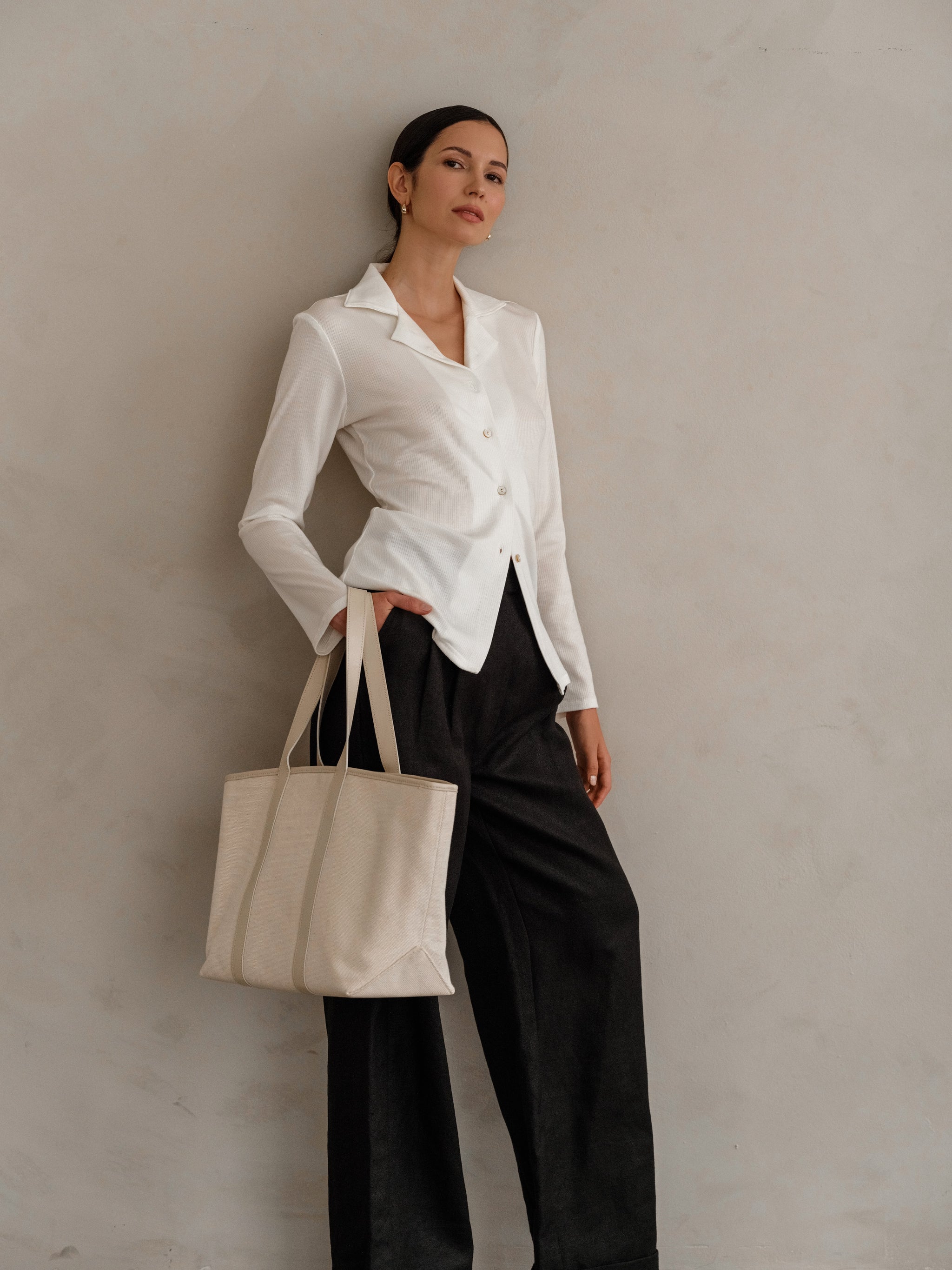 Elegant Cream Designer Tote Bag Designer Tote Bag Diaper bag | Latte Brown – Elegant & Practical main image 2