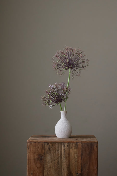 Crater Vase Porcelain has a surface that mimics the texture of moonstone and raw earth, the Crater Vase is a sculptural object rooted in natural forms. Made from porcelain and finished with a matte, cratered texture