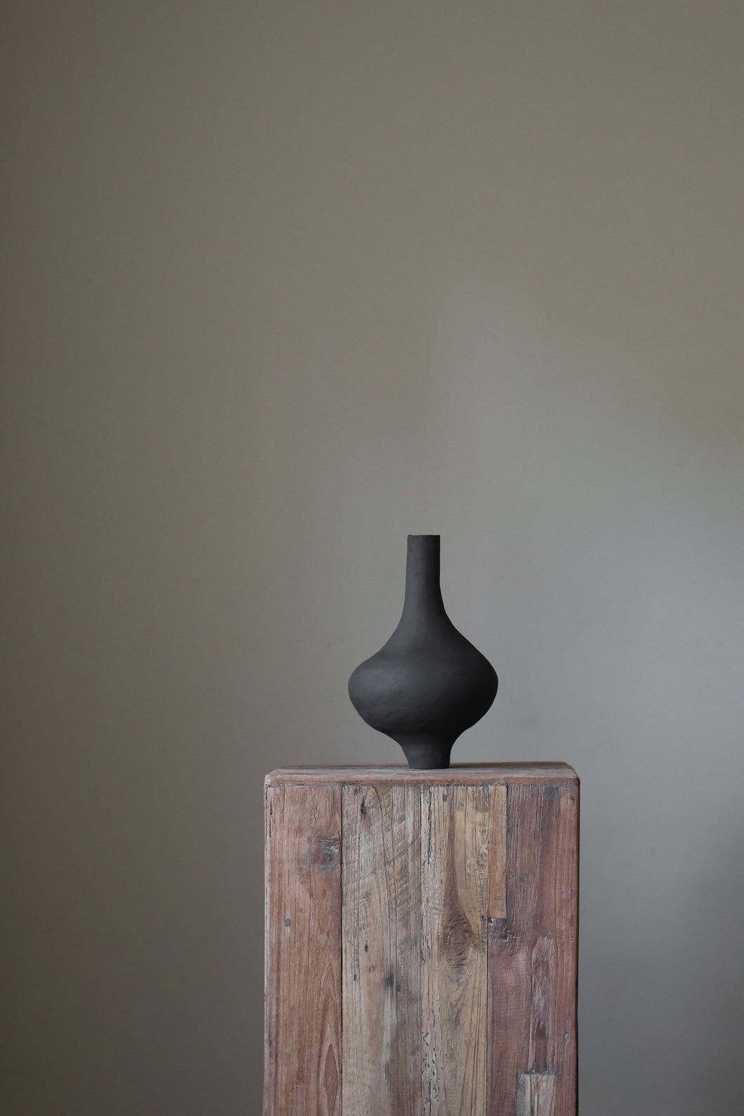 Unique sculptural, showcasing organic form and textured surface. Hand-built and inspired by ancient pottery and natural elements.
