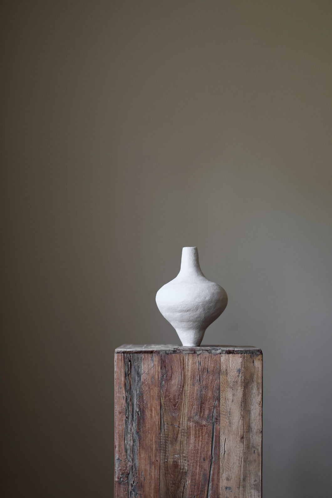Hand-built sculptural ceramic vase by Hana of Dasa Ceramics, featuring organic form and textured finish — inspired by ancient pottery and natural shapes.