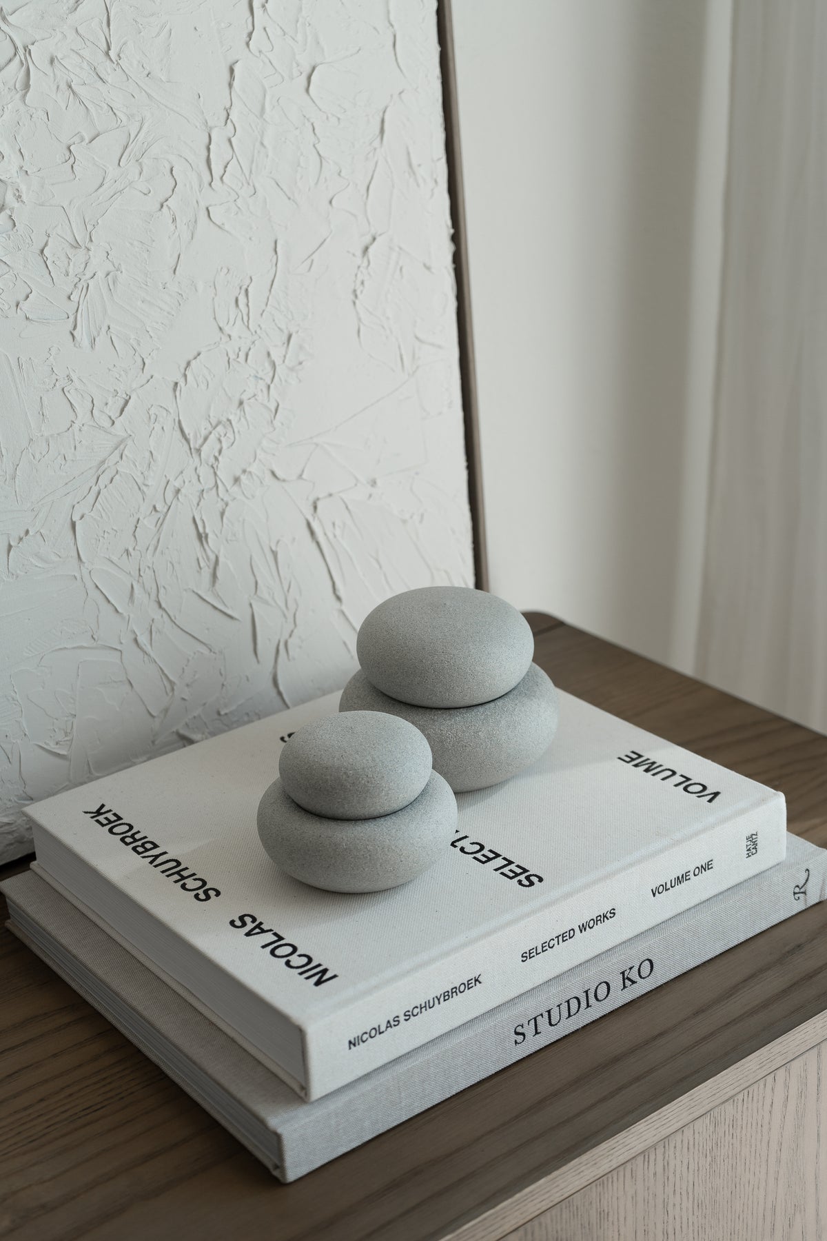 Grey Wish Stone Vanity Handmade Ceramic Container With Lid Home Decor Luxury Accents Made By Eunjin for INK + PORCELAIN