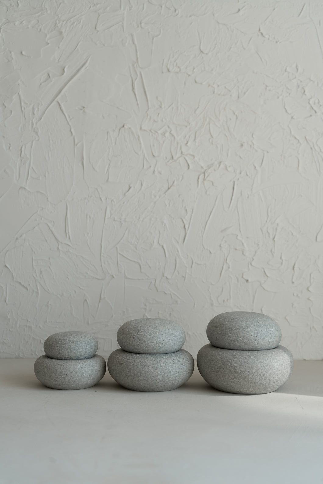 Grey Wish Stone Vanity Handmade Ceramic Container With Lid Home Decor Luxury Accents Made By Eunjin for INK + PORCELAIN