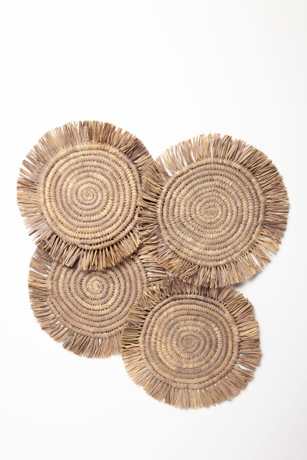 Raffia Coasters Handmade by Women Artisans in Morocco