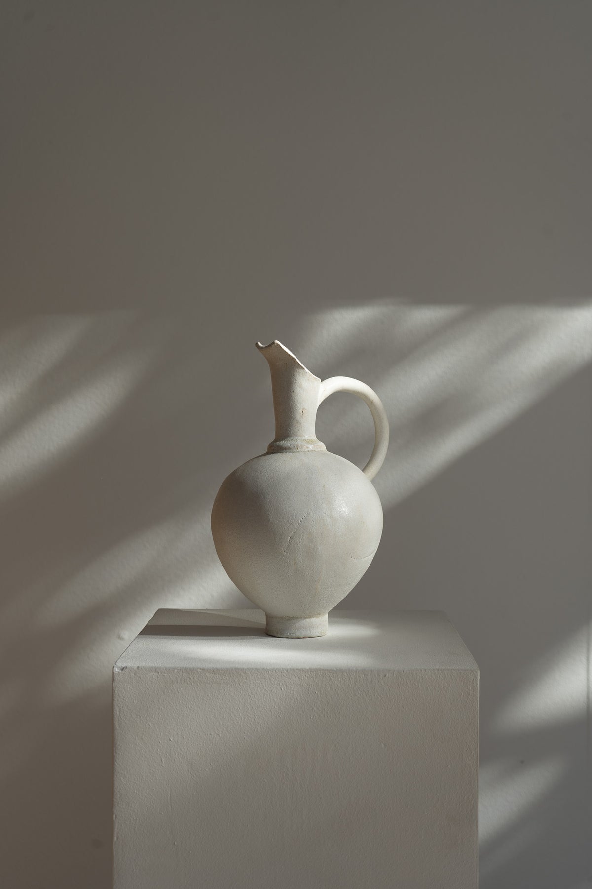 Oinochoe Pitcher in Cream Handmade by Canoa Lab in Spain