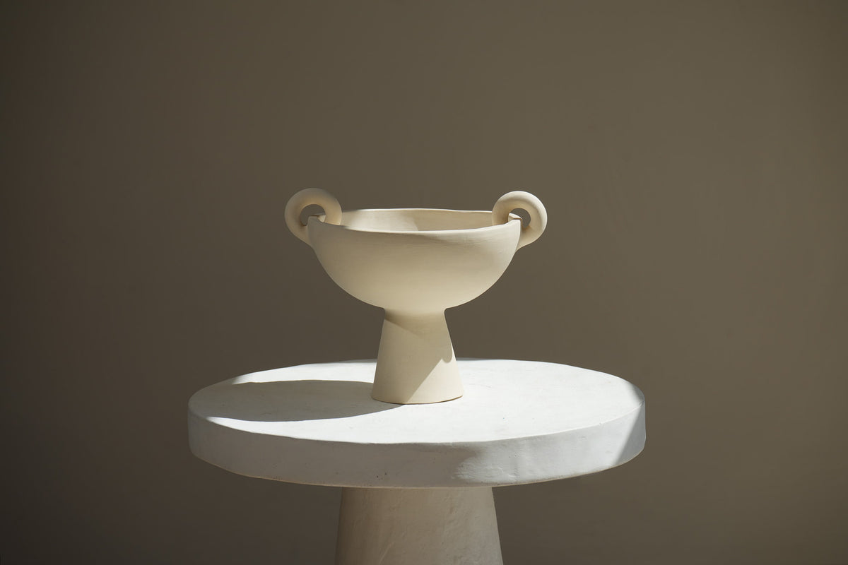 The Fruit Bowl Handmade Ceramic Vessel in Beige Cream by Amanda Hummes