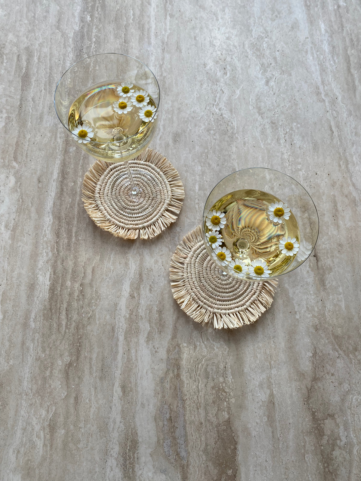 Raffia Coasters Handmade by Women Artisans in Morocco